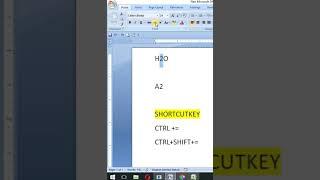 How to type Subscript and Superscript in MS Word and Excel #shorts #short  #computerthecourse