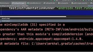 The minCompileSdk (31) specified in dependency's AAR metadata is greater than this module (solve)