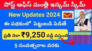 post office monthly income scheme/post office MIS calculator,interest rate, benifits/pomis 2024