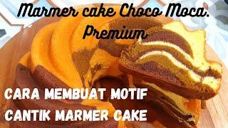 Resep & Cara Membuat Motif Marmer Cake Choco Moca premium