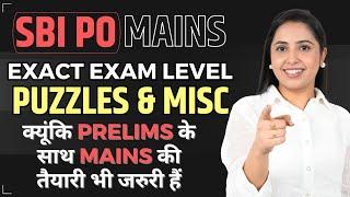 MAINS REASONING SBI PO 2024-25 | Puzzles & Miscellaneous SBI PO MAINS 2024-25 | SMRITI SETHI