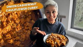 The most delicious ONION CASHEWNUT CAULIFLOWER CURRY | Food with Chetna