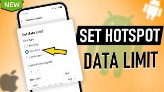 How To Set Hotspot Data Limit 2024 ( Android / iPhone )