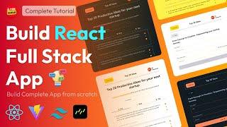 React Full Stack App | React Beginner Tutorial | React, Vite, TailwindCss, Dirzzle ORM