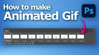 How to make animated gif in Photoshop 2024 for simple animation