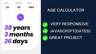 Frontend Mentor Age Calculator  HTML,CSS,JS (Pixel Perfect)