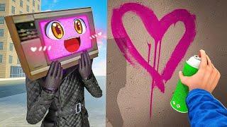 NEW!  TV Woman LOVE STORY! | TV Woman & TV Man in Gmod