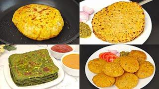 Aloo Paratha with Liquid Dough | Mooli Ke Parathe | Palak Paneer Paratha | Aloo Pyaz Puri