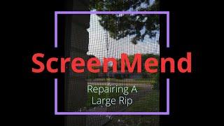 ⬘ Screenmend 🡆 How To Repair a Torn Screen ⬘ How To Repair Mesh Screen Large Rip 🡄