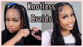 How To Do Goddess Knotless Box Braids || Short Braids