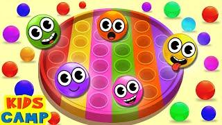Pop It Dancing Balls | Learn Colors for Kids with Finger Family + Best Learning Videos for Toddlers