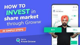 How to Invest in stock market for Beginners | Groww app kaise use kare |  Buy & Sell Shares on Groww