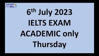 JULY 2023 IELTS exam dates