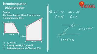 Matematika Kelas 9 Semester 2 : Kekongruenan dan Kesebangunan  (part 3 : Kesebangunan Bidang Datar)