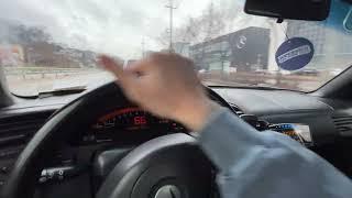 How to U-turn with Honda S2000 in winter.