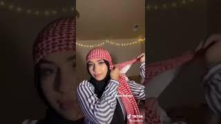 Kufiya tutorial part 1 الكوفية #hijabi #hijabista #hijabiz #hijabers #kuffiyeh