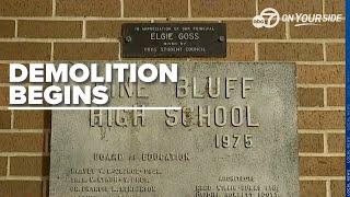 Pine Bluff begins demolition of old high school, sets stage for $74 million facility