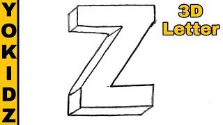 3d letter Z | 3D Letter Drawing | 3D Letter Drawing Z