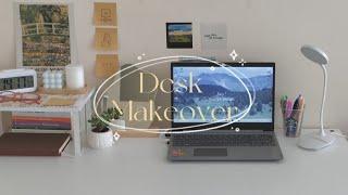 Desk makeover | aesthetic & minimalist | silent vlog - sessiz vlog