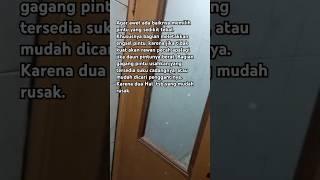 Tips memilih pintu kamar mandi yang awet. #tipsbangunrumah #rumahkos