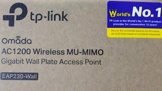 Tp-Link EAP230-Wall Omada AC1200 Wireless MU-MIMO Gigabit Wall-Plate Access Point #tplinkrouter