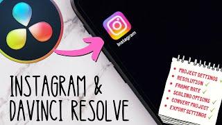 CREATE and EXPORT video for Instagram POSTS in Davinci Resolve 16