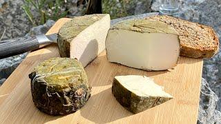 Homemade CHEESE without Rennet in Fig Leaves