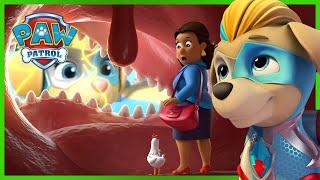 Mighty Twins save Mayor Goodway inside a Giant Eel! - PAW Patrol - Cartoons for Kids Compilation