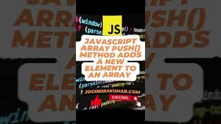 JavaScript Array push method #html #css #javascript #array #method #push #shorts