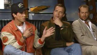 Sylvester Stallone, Arnold Schwarzenegger, Bruce Willis - interview - Wogan - 23/10/1991