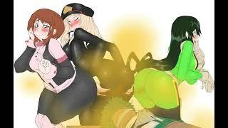 Camie, Tsuyu, and Uraraka fart on Deku [Anime Farts]