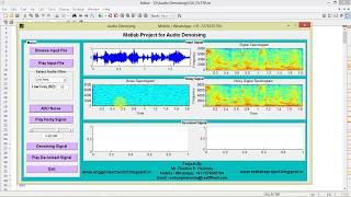 Audio Denoising Matlab Project with Source Code || IEEE Based Project || Final Year Project