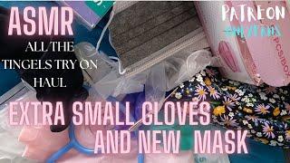 [ASMR] EXTRA SMAL MEDICAL GLOVES AND MASKS PERSONAL ATTENTION  GLOVE SOUNDS