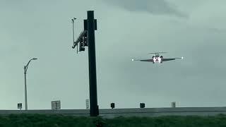 Epic Gulfstream IV Jet Landing Over Highway Caught On Film