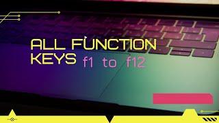 All Function Keys F1 To F12.