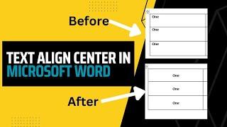 How to center-align text within a table cell in Microsoft Word