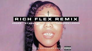 Drake & 21 Savage - Rich Flex Remix ft. J. Cole, Kendrick Lamar (Audio)