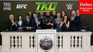 The Rock Rings The Opening Bell At The NYSE After Joining Board Of WWE Parent Group