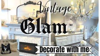 VINTAGE GLAM DECORATE WITH ME 2023 | FRENCH PROVINCIAL LIVING ROOM MAKEOVER