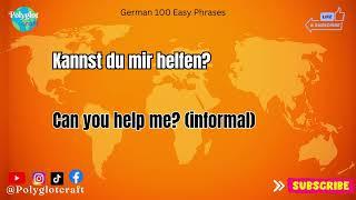 100 Easy German Phrases with English translation 