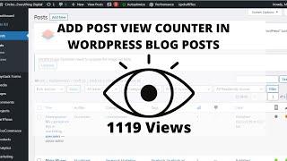 HOW TO ADD POST COUNTER IN WORDPRESS AND CUSTOMIZE METADATA