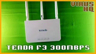 Tenda F3 300mbps wireless router unboxing & review