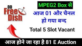 Total 5 Slot Vacant On DD Free Dish || Mpeg2 81 E Auction For New Channels