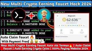 New Multi-Crypto Earning Faucet Auto Via Termux | Auto Bypass Faucet & Earn | Make Money Online 2024