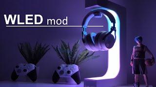 WLED Hack: Floating Headphone Stand Mod. 144 leds/m + WLED Conversion