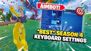 UPDATED BEST Keyboard & Mouse + Controller Settings for INSANE AIM + FAST EDITS Fortnite Season 4! 