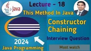 this method in java | Constructor Chaining in Java | Java interview question | Core Java #18
