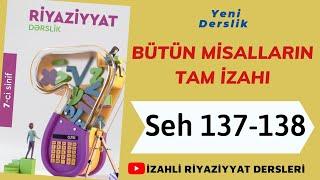 7ci sinif Riyaziyyat seh 137-138 İkihedlinin kvadrati dusturlari ile uchedlinin vuruqlara ayrilmasi