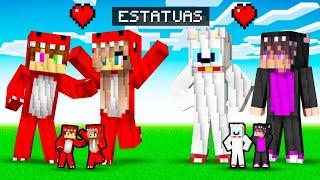 Batalla de ESTATUAS DE PAREJAS en Minecraft ️ PAREJA DE Raptorgamer