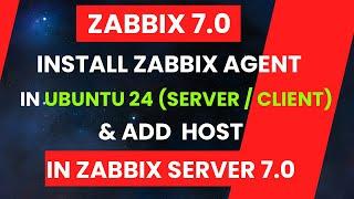 Install zabbix agent in ubuntu 24 | Linux | Zabbix agent